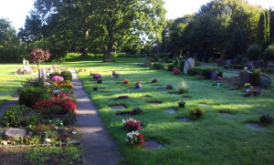 Friedhof an der Kapelle in Borgstedt.